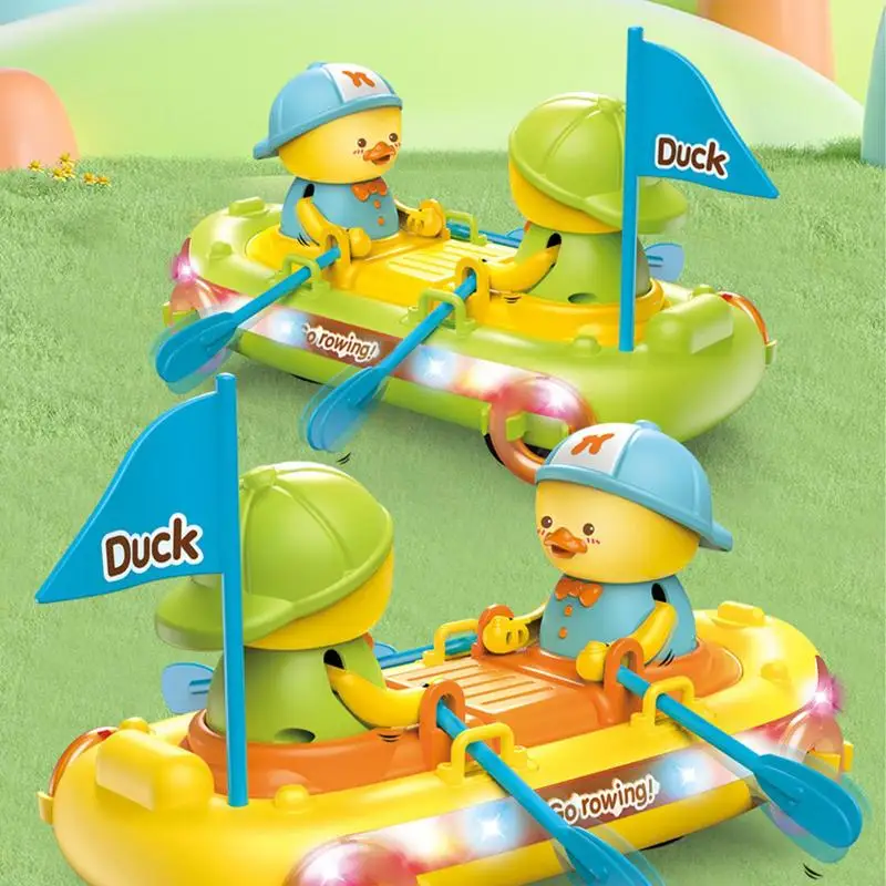 Bump And Go Toys Duck Boat Sensory Development Toy Battery Operated Sensory Development Toy Bump & Go Action Toy With Light