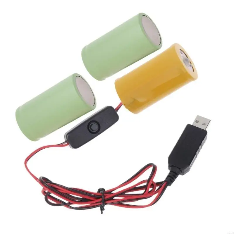Uniwersalny przewód zasilający USB 5V2A do 1,5-6V1A LR20 D z przełącznikami do wag łazienkowych/latarek — zdjęcie produktu 5