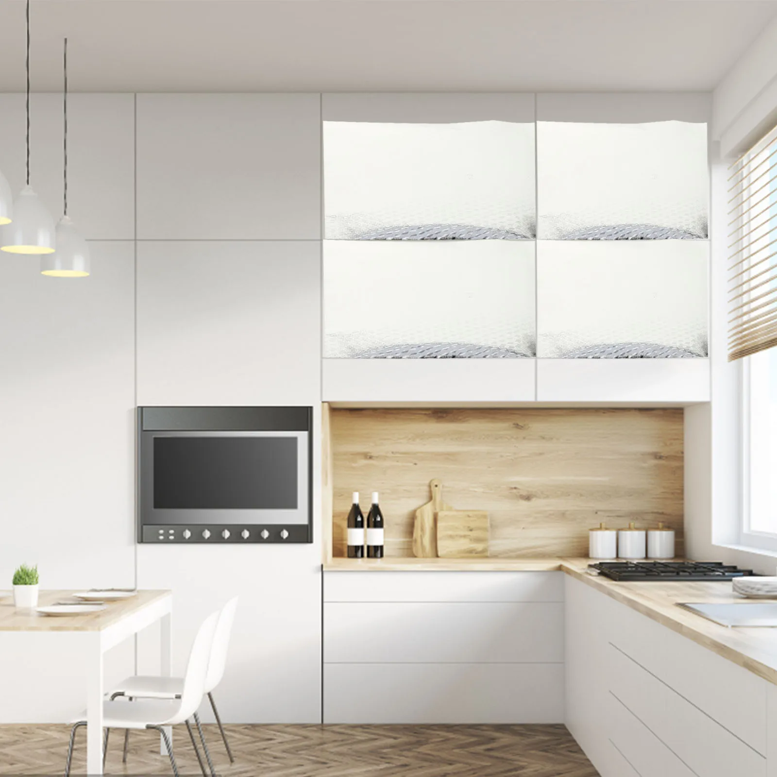 

Waterproof Kitchen Sticker Oil Proof Wall Paper Self Adhesive Liner Decorative Decals Easy to Clean Kitchen Wallpaper