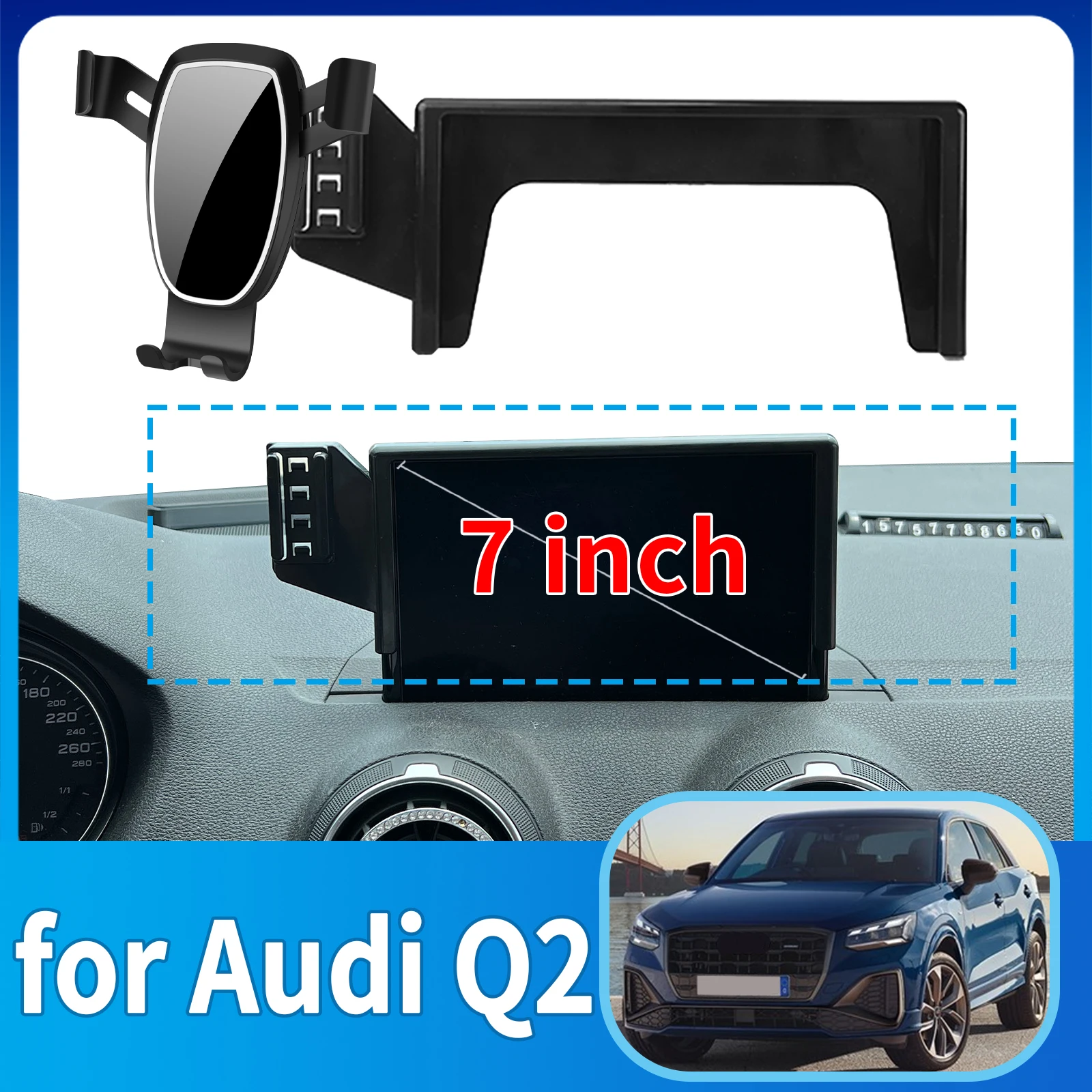 

fit for Audi Q2 7inch Anti-Shake Screen Base Phone Holder Mount Stand ​​ Dedicated Car​​ accessoires