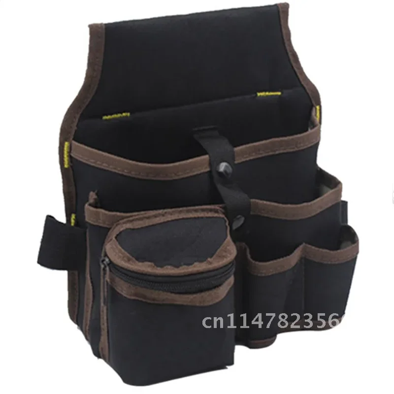 Tool Bag High Capacity Waist Pocket Case Belt 9 in 1 Electrician Waist Bag Premium Polyester Fabric