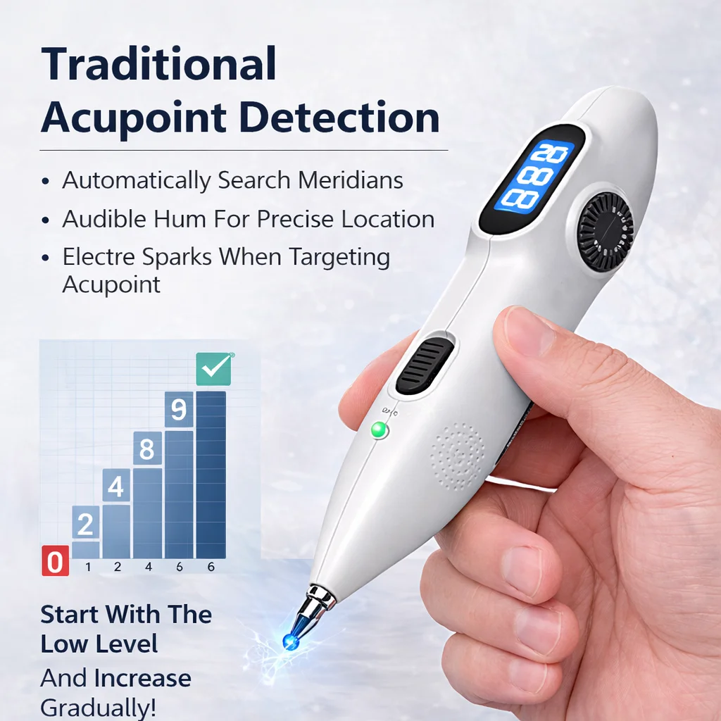 Acupuncture Pen With Digital Display Electro Acupuncture Point Muscle Stimulator Device Massage Health Care Body Massager
