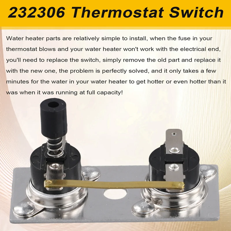 232306   Przełącznik termostatu do podgrzewacza podmiejskiego, termostat podgrzewacza wody Rv, 120 V T-Stat/Limi, części podgrzewacza wody Rv