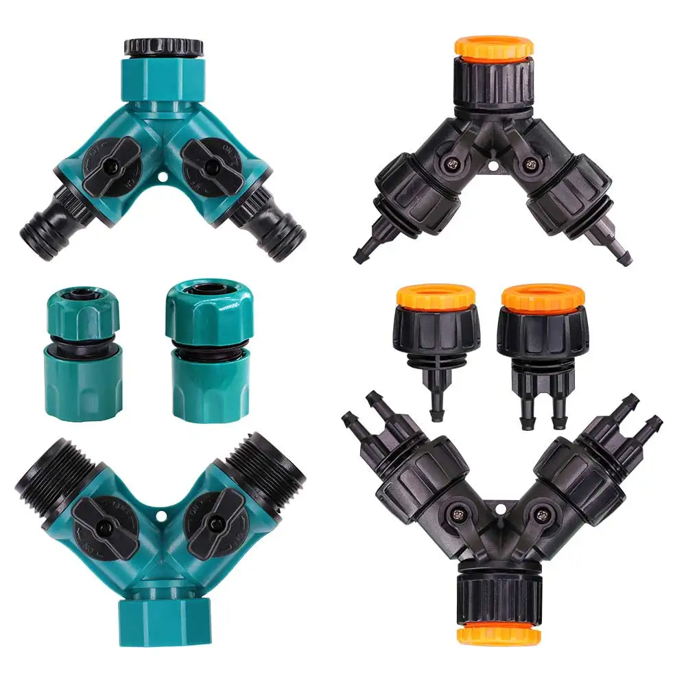 

Garden Irrigation Y-Connector 2-Way four-Way Separator 1/2 "3/4" to 1/4 "Barb 2-Way Pipe Adapter Suitable for Plant Irrigation