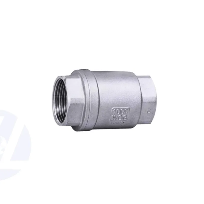 

304 stainless steel vertical check valve H12 one-way check valve threaded spring through water pump pipeline check valve