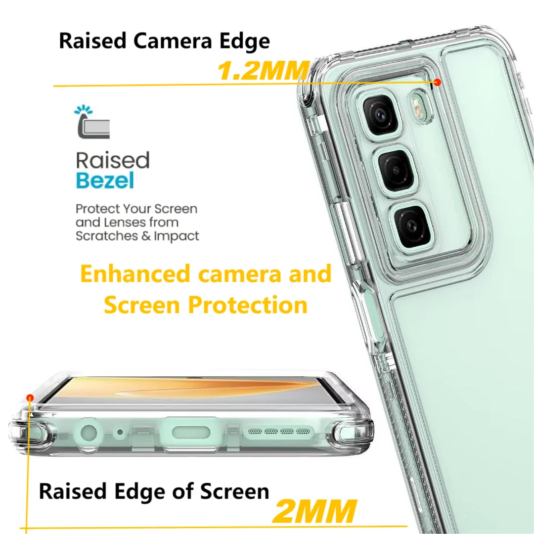 360° Full Body Clear Shockproof Phone Case For Infinix Hot 50 40 GT 20 Pro PC+Acrylic Cover For Infinix Note 40 Pro Plus Zero 40