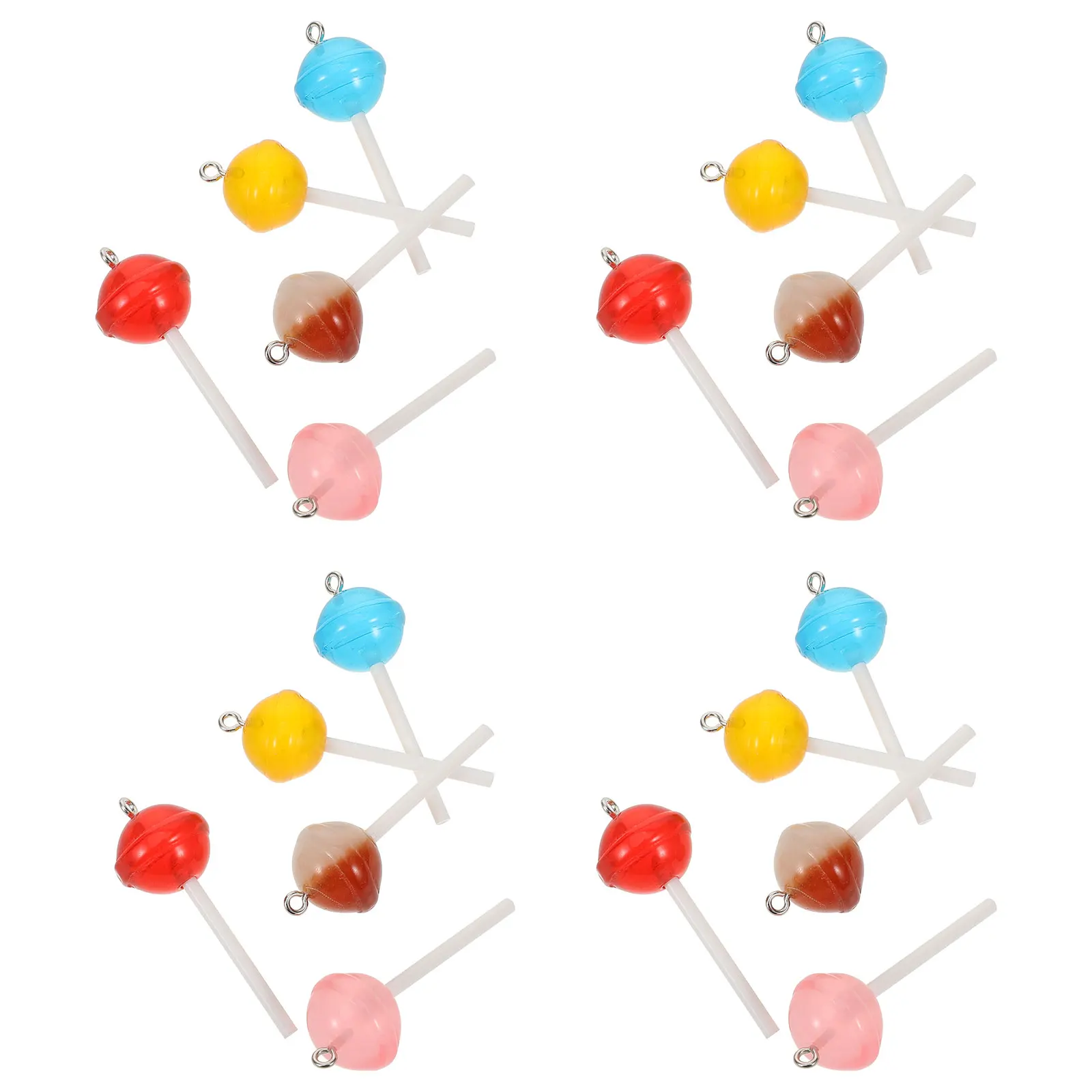 

20pcs Planet Carrot Resin Lollipop Charms Decorative Hanging DIY Jewelry Accessories Keychain Materials Blue Pink Red Yellow