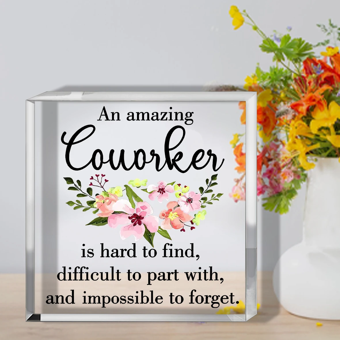 1pc Going Away Gifts For Coworkers, Women Retirement Plaque Gifts For Women Goodbye Gifts For Best Boss