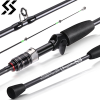 Sougayilang Casting Spinning Fishing Rod 1.8-2.1m UltraLight Carbon Fiber Rod 3/4Section with EVA Handle Baitcasting Fishing Rod