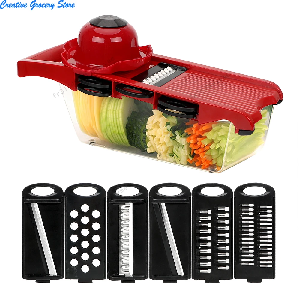 

Кухонный гаджет, многофункциональная 6-лезвийная слайсер, мандолина для овощей, наборы инструментов для приготовления пищи, терка для резки фруктов