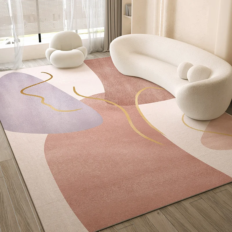 VIKAMA Nordischer Wohnzimmerteppich, einfaches Sofa, Couchtischmatte, Heimdekoration, Schlafzimmer, Kleiderschrank und großer Teppich