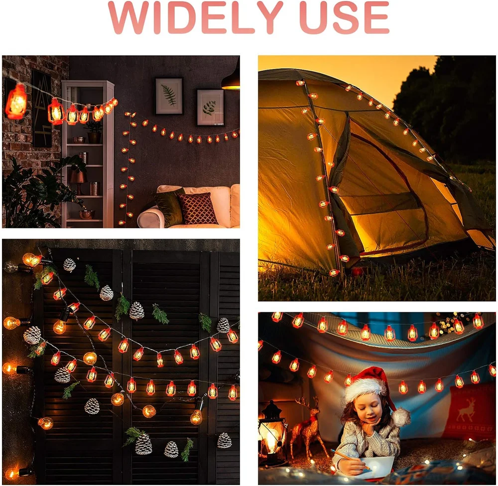 2024 lanterna rossa LED String Lights Mini lampada a cherosene Indoor Outdoor Patio Garden Holiday Home Ramadan Wedding Party Decor 482