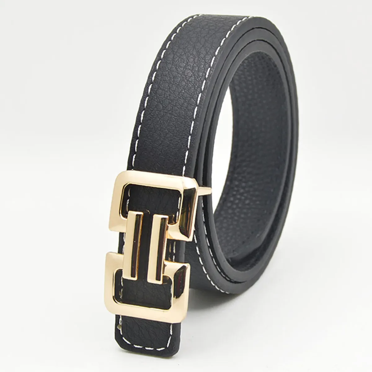 Fashion Women's Colorful PU Belt Simple Versatile for Skirts Wide-leg Pants Smooth Buckle Trendy Accessory