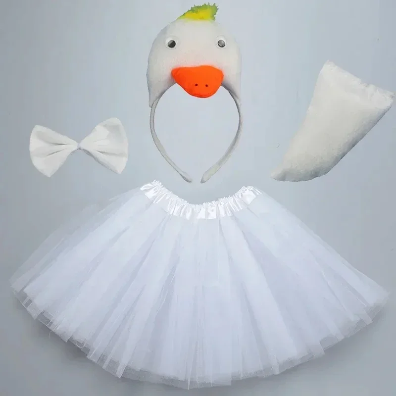 2026 Costumes de Cosplay pour Femmes Adultes, Thèmes Animaux (Canard Jaune, Poussin, Coq), avec Jupes Tutu, Bandeaux d'Oreilles, Nœuds Papillon, Queues et Pattes JC6JU1