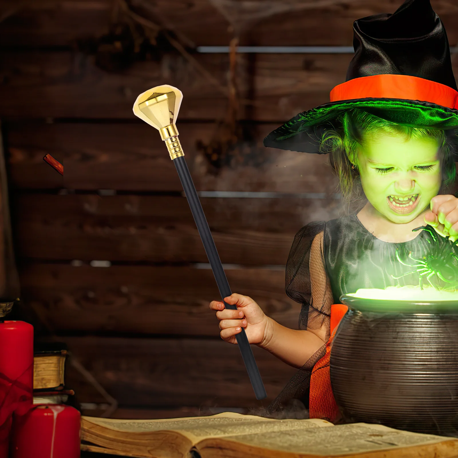 الملك قصب الدعامة هالوين تأثيري ملحق عصا المشي الزخرفية للعب الأدوار زي حفلة مرحلة الأداء الصورة