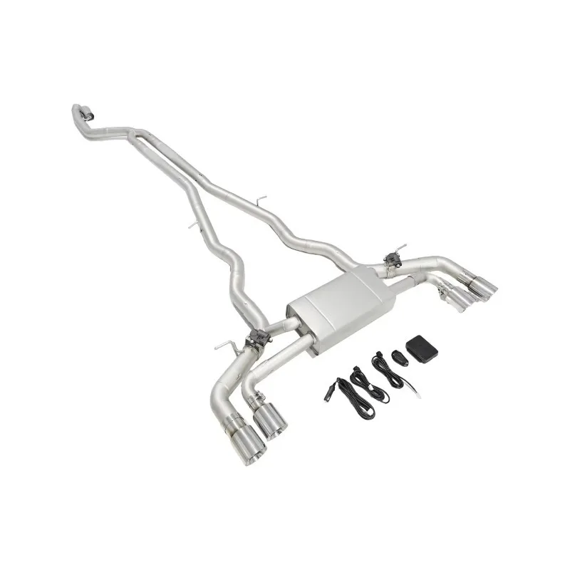 High Quality 1.5mm Thick Mirror Polished Exhaust Pipe  Stainless Steel Muffler Tip Valve  h003