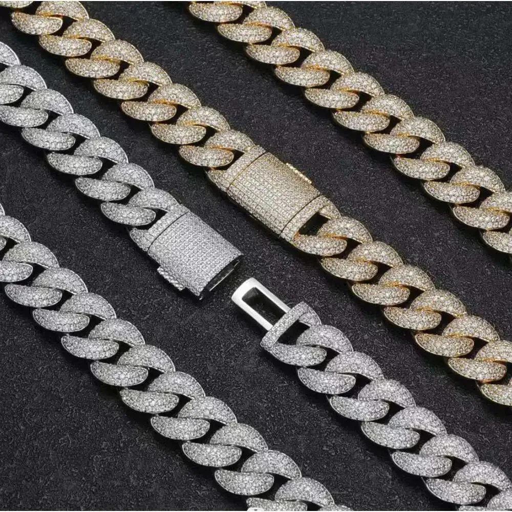 

Holycome Gra 15mm Vvs Hiphop Iced Out Bracelet Moissanite Cuban Link Chain