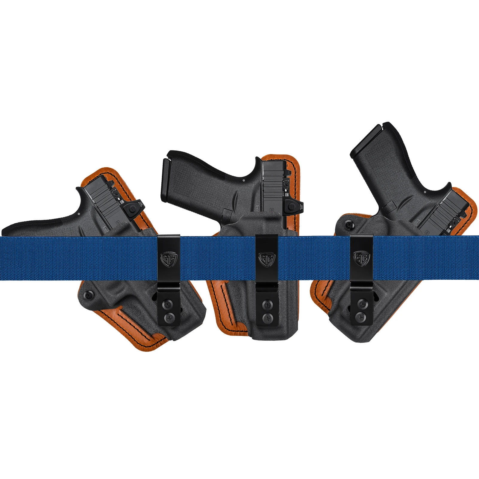 IWB Kydex Leder & Schaumstoff Gepolstertes Hybrid-Holster für Springfield Hellcat Pro 3" Hellcat OSP Clips Verdecktes Tragen – Detail 4