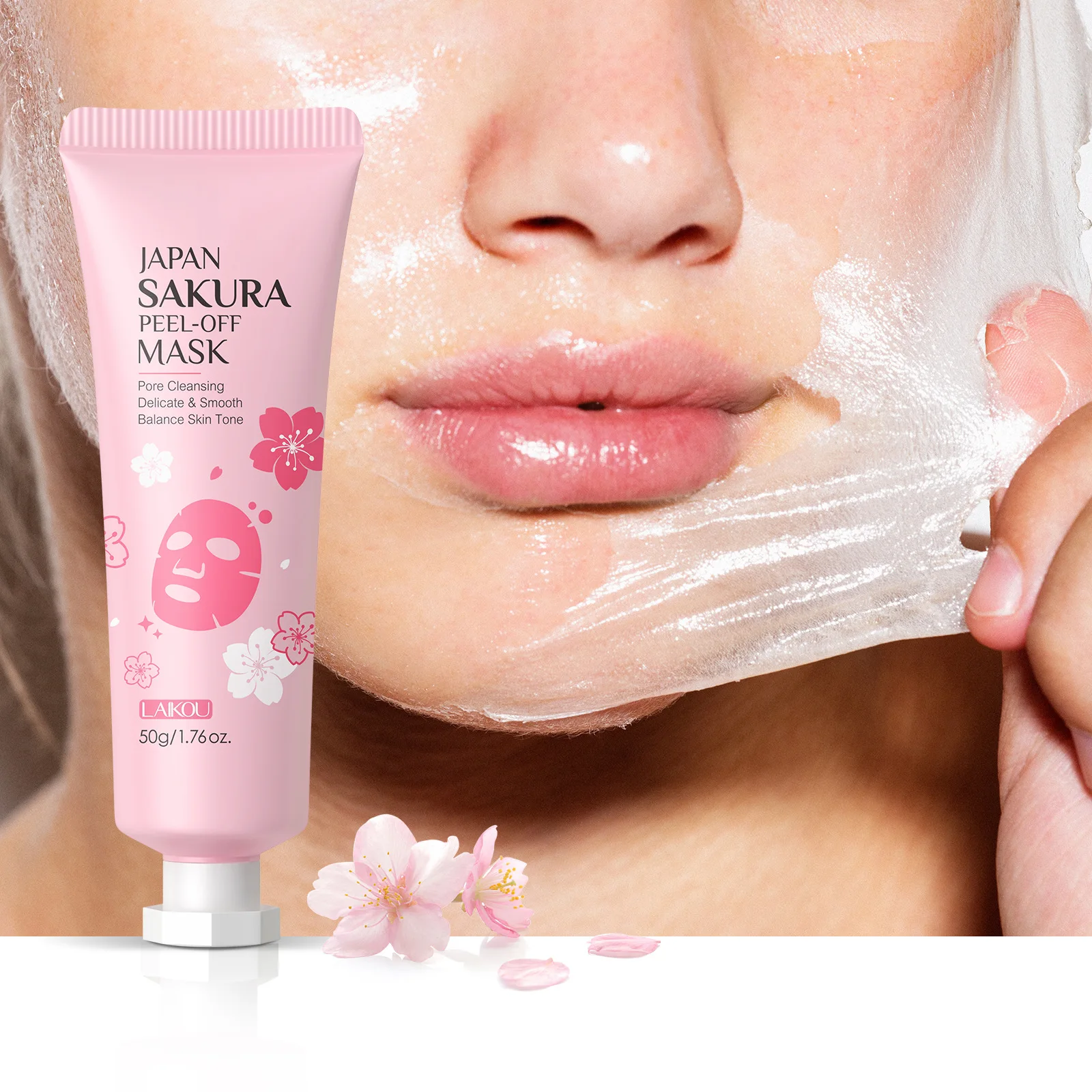

Laikou Cherry Blossom Tear Mask (Hose) 50g Cleansing Pores Hydrating Moisturizing Firming Pores Uniform Skin Care