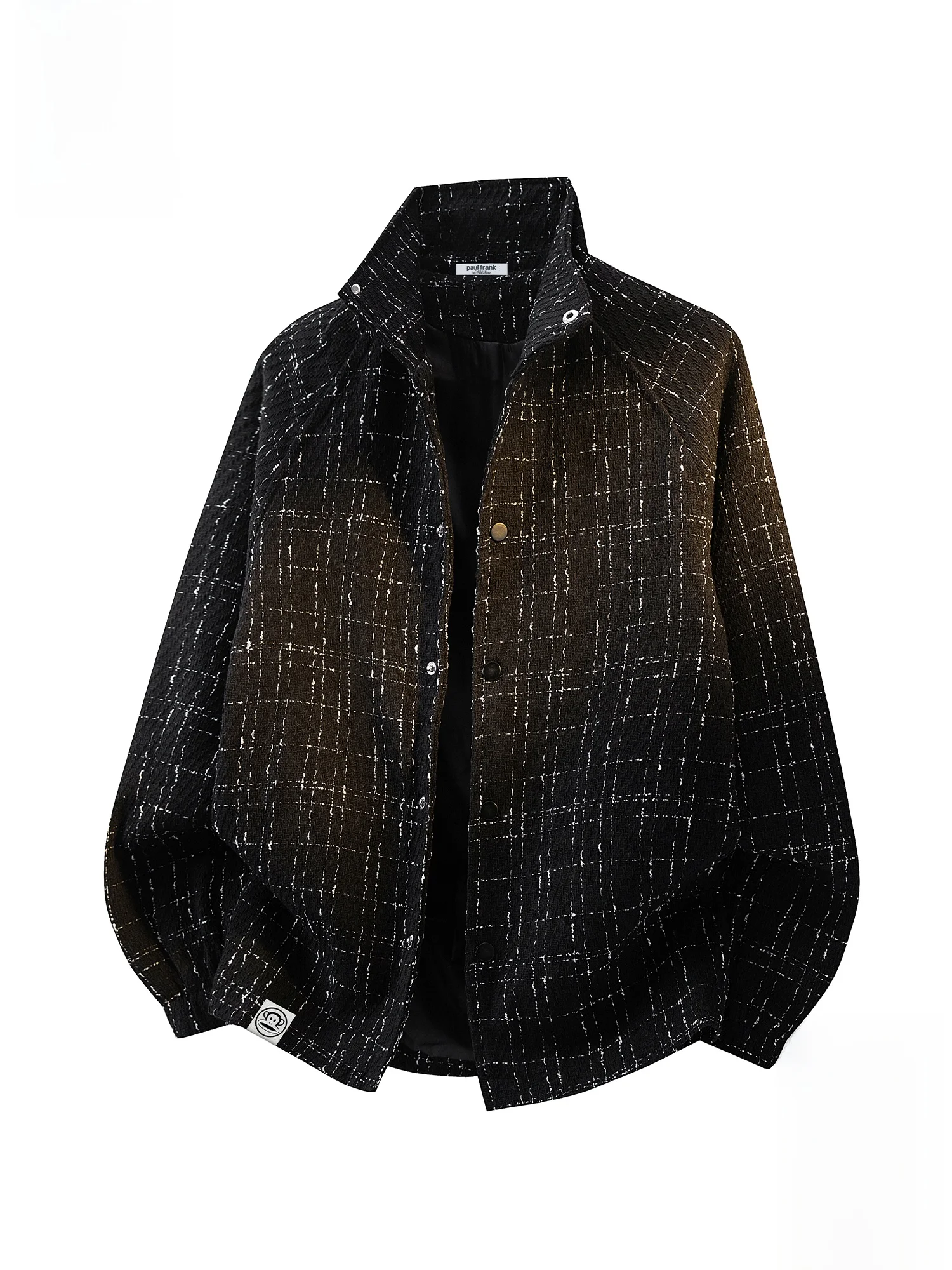 

Мужская повседневная куртка Paul Frank в клетку с воротником-стойкой, свободного кроя, весенняя, модная, с цветовыми блоками, верхняя одежда из смесового полиэстера и хлопка