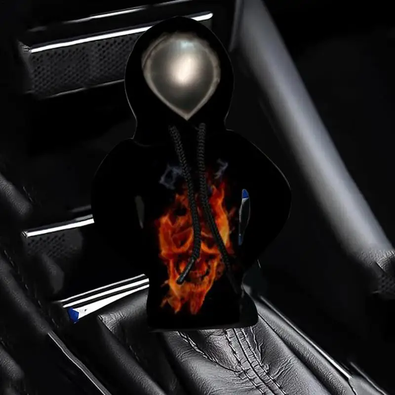 Skeleton Gear Shift Hoodie Skeleton Pattern Funny Car Gear Shift Cover Fashionable Gear Stick Shifter Hoodie For Automotive