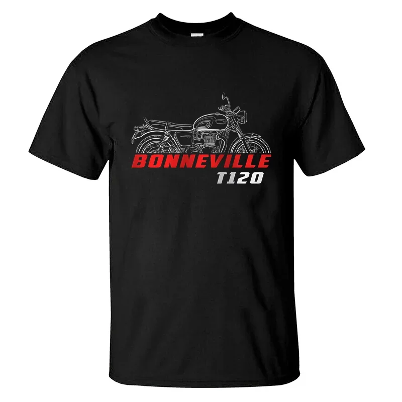 

2024 Men T Shirt Casual T-shirt Triumphs Bonneville T120 2016-2024 Graphic Summer Short Sleeves 100% Cotton S-3XL Cool Tea