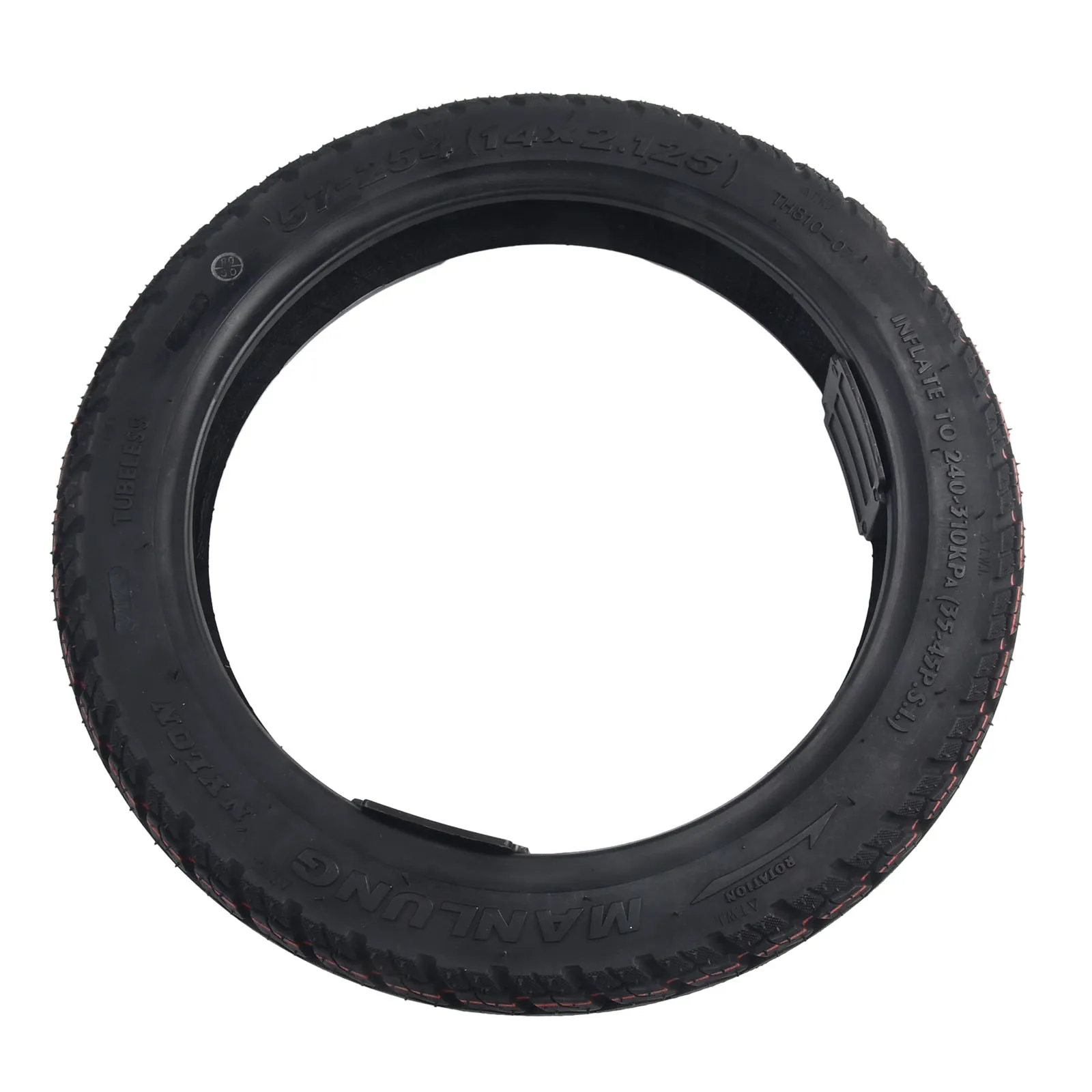 

Brand New Practical Tubeless Tyre Tire Replacement Portable Rubber Wearproof 14x2.125 1pc 920g Electric Bicycle