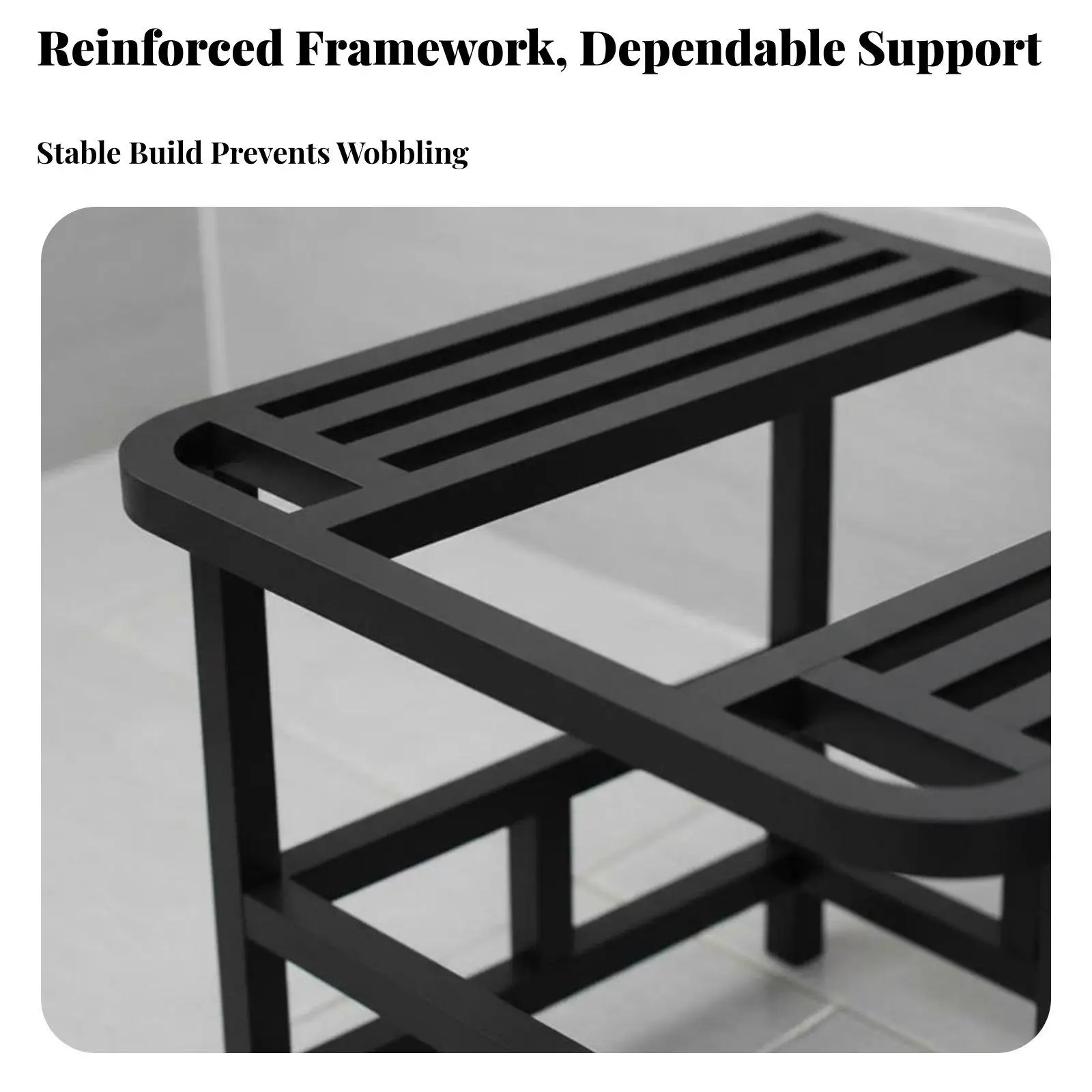 Over-Toilet Crouchting Frame Non-Slip U-Shaped Foot Riser Strong Load-Bearing Bathroom Accessory for Seniors, Healthaware