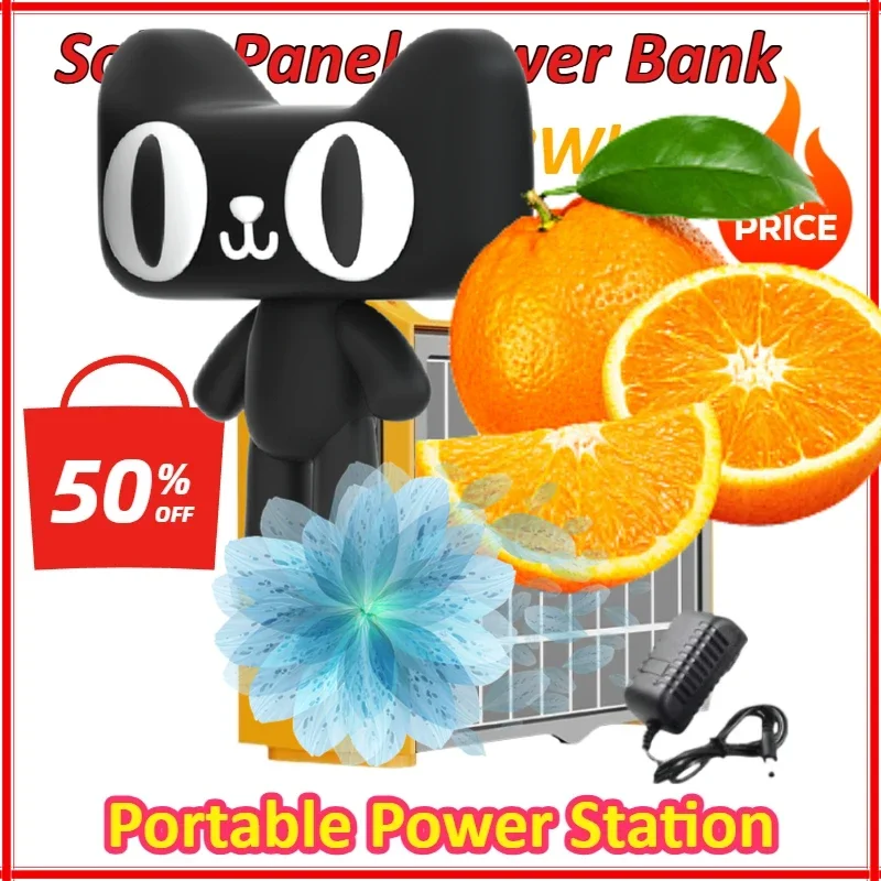 

100W 110V/220V 24000mAh Portable Power Station Solar Power Generator Outdoor Camping With Solar Panel Power Bank LED For Camping