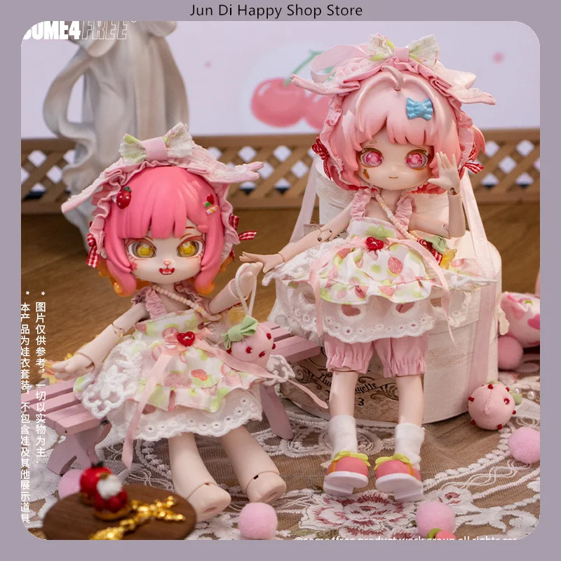 COME4FREE Dessert Series Sugar Frosted Berry Branch 1/12 BJD Doll Clothes Dress Cute OB11 Doll Skirt Outfit