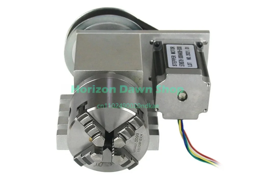 4th Axis Rotary Axis, 80mm/100mm 3/4-Jaw Chuck Indexing Head