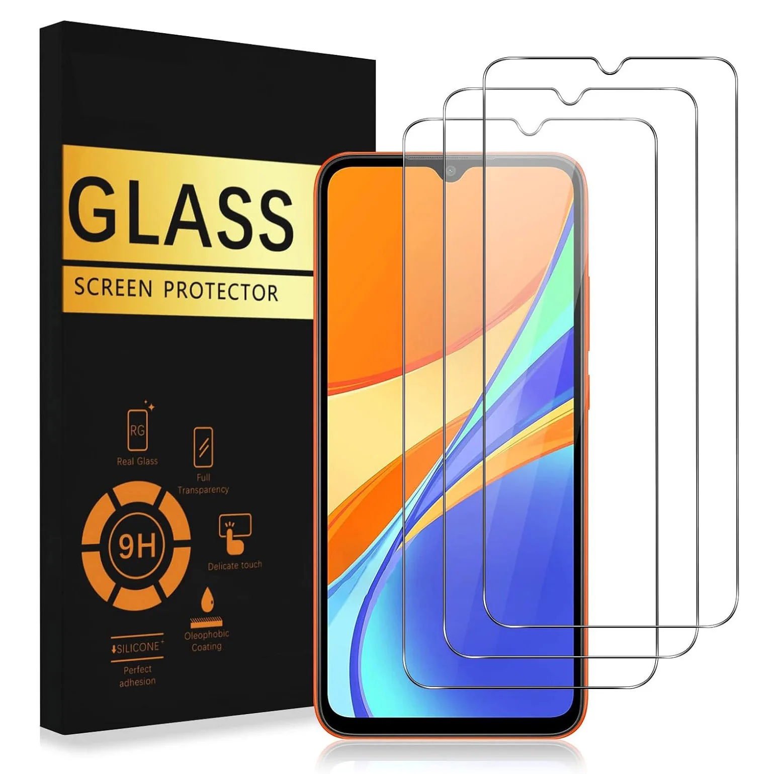 

3pcs Tempered Glass Screen Protectors For Redmi 9/9A/9AT/9A Sport/9C/9C NFC/9i/9i Sport/9 Activ/9 Prime/9T/9 Power Glass Film