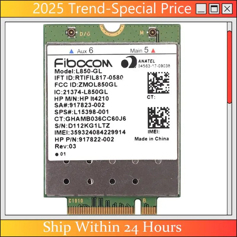 CHYY Top Fibocom pour HP 830 840 735 745 1040 4G Module L850-GL LT4210 XMM7360 Module de commodité multifonction