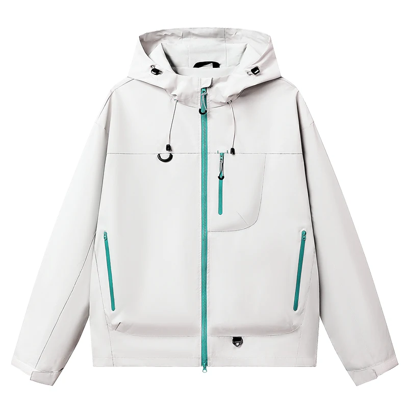 Mountain Shell Jacket, Unisex Waterproof Windproof Rain Jacket for Hiking Camping Travel