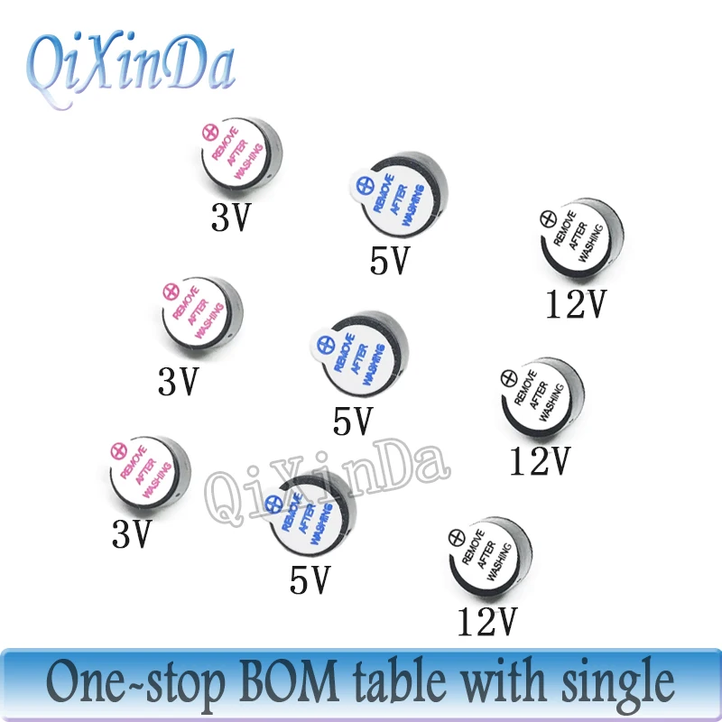 10PCS Active Buzzer 3V/5V/12V TMB12A03 TMB12A05 TMB12A12 Magnetic Long Continous Beep Tone 12095 12*9.5mm