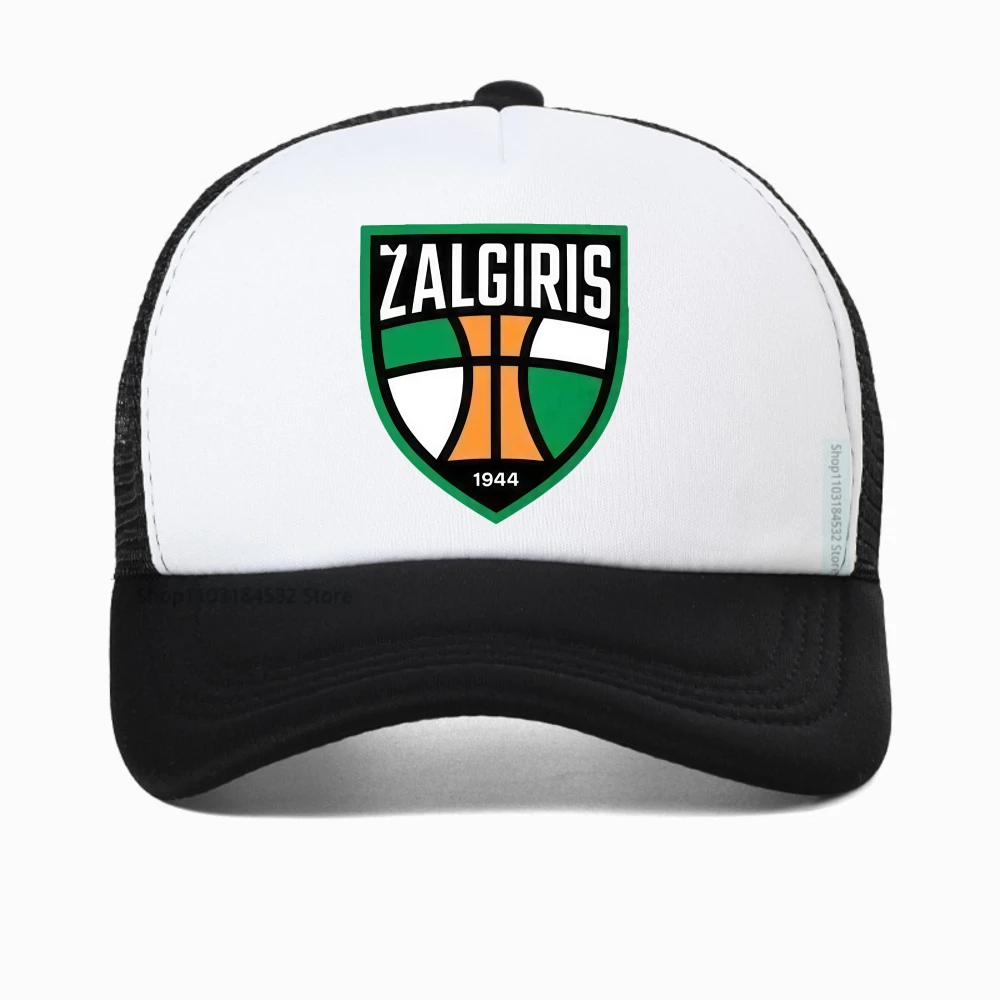 Gorra de béisbol con Logo de baloncesto de ZALGIRIS para hombre, gorras con estampado de equipo deportivo Vintage, gorras de camionero transpirables informales, gorras snapback de malla