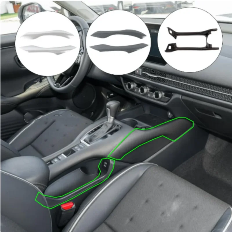 

Gear Shift Box Side Strip Trim Cover Interior Accessories Decoration Frame HRV ZRV For Honda XR-V ZR-V HR-V Vezel 2022 - 2024