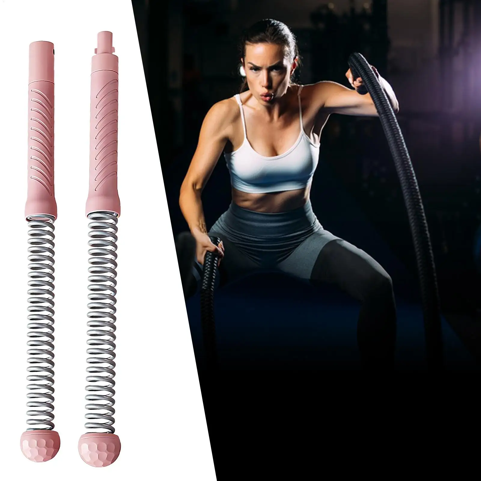 

Беспроводные тренировочные веревки 2 в 1 с нескользящими ручками, оборудование для тренировки рук, укрепления плеч, спины и ног