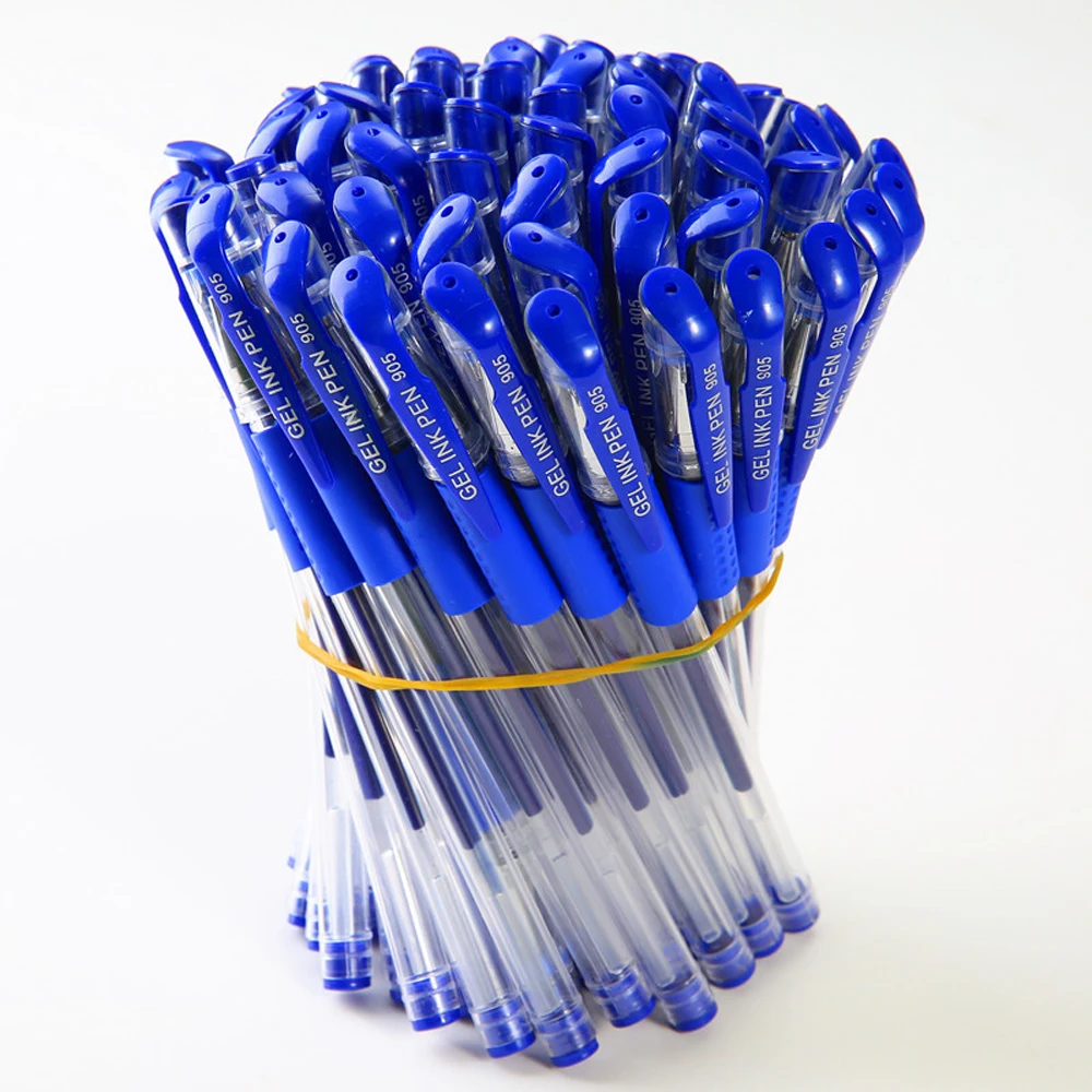 42Pcs/set Ballpoint pen + Refill Set Black Blue Red Ink Gel Pen Bullet tip 0.5mm School&office Supplies Stationery Kids Gift Pen