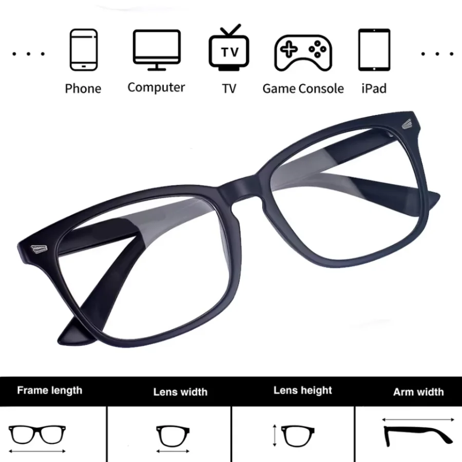 3-Pack Blue Light Blocking Glasses, Computer Reading/Gaming/Tv/Phone Glasses, Suitable for Formal Business Women and Men