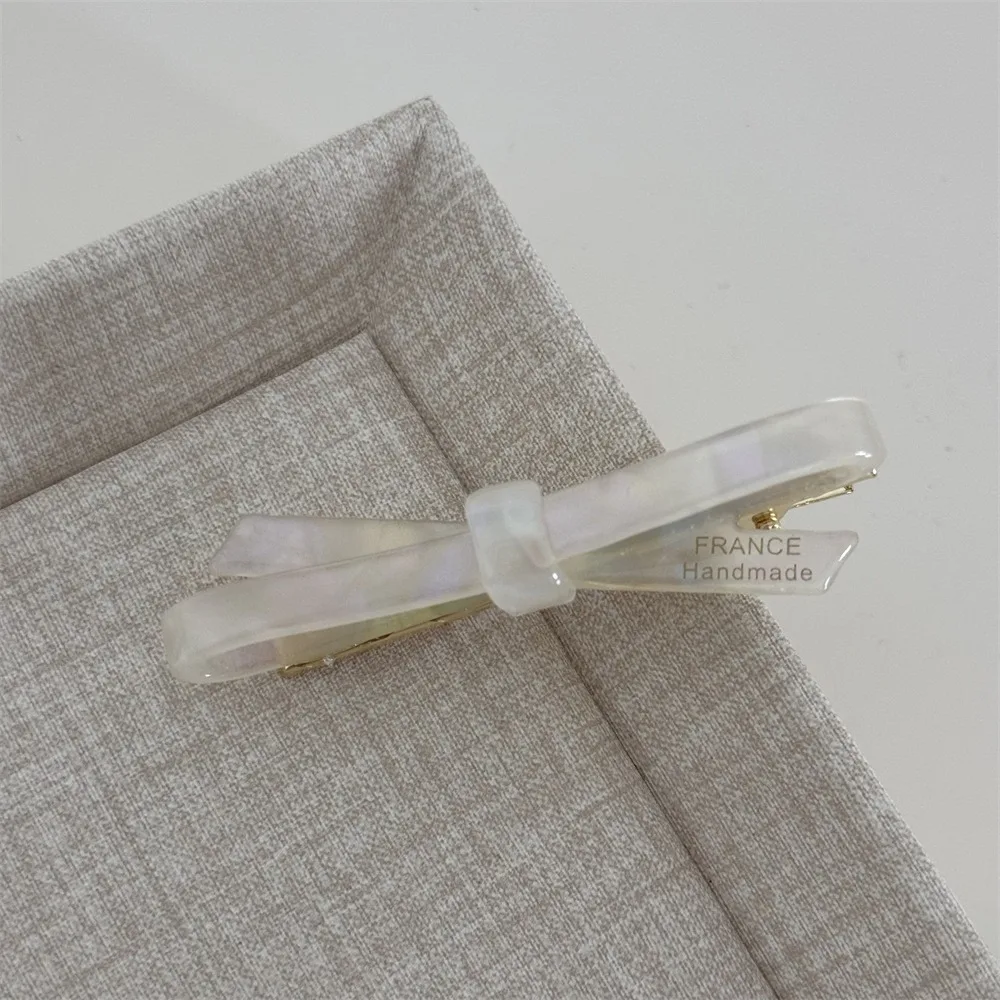 Модный корейский зажим для волос с бантом, элегантный аксессуар для волос из ацетата, зажимы для волос, женский зажим для волос с утконосом