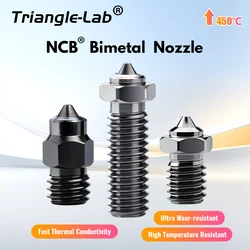 Trianglelab NCB™ Nozzle V6 VOLCANO MK8 DLC Bimetal Hardened Steel Copper Alloy Diamond-like coating  Wear Resistant for voron3D
