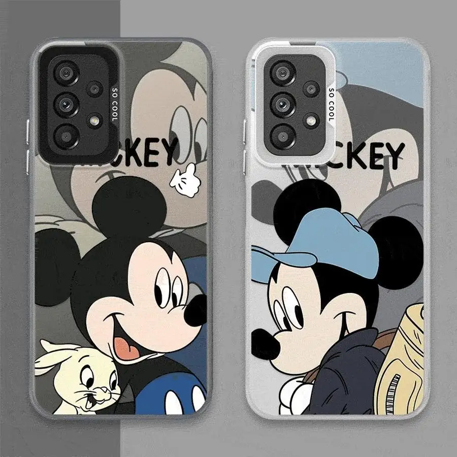 Disney Cute Mickey Phone Case for Samsung Galaxy A15 4G A53 A25 A54 A73 A55 A72 A71 A52 A54 A52s A51 5G Capa Cover