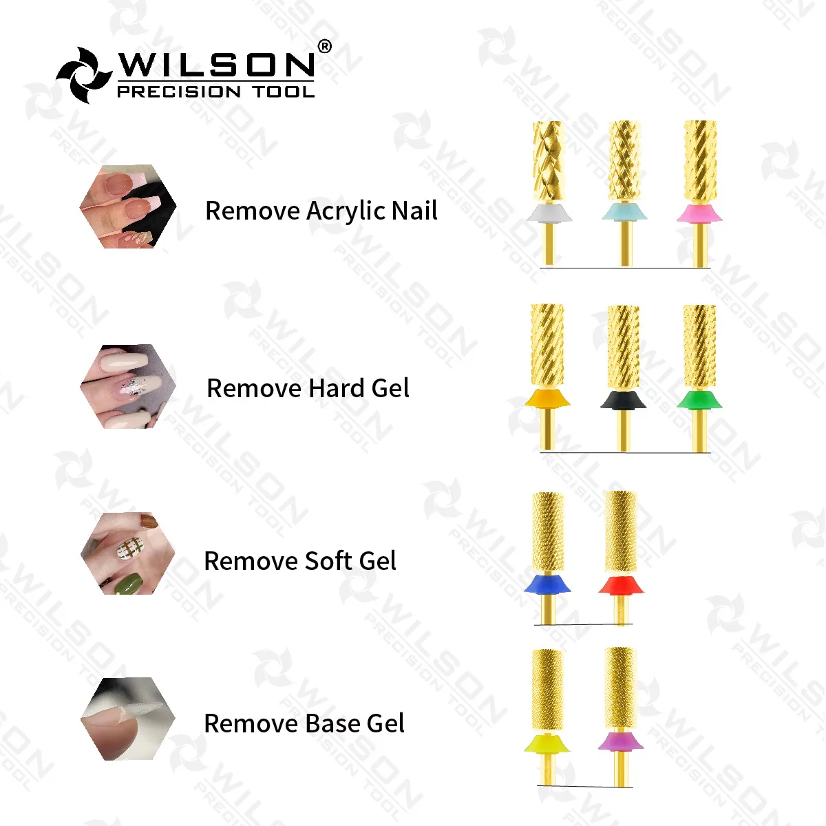 WILSON-brocas de barril pequeño para uñas, herramienta de manicura de carburo de gel, accesorios para uñas, gran oferta