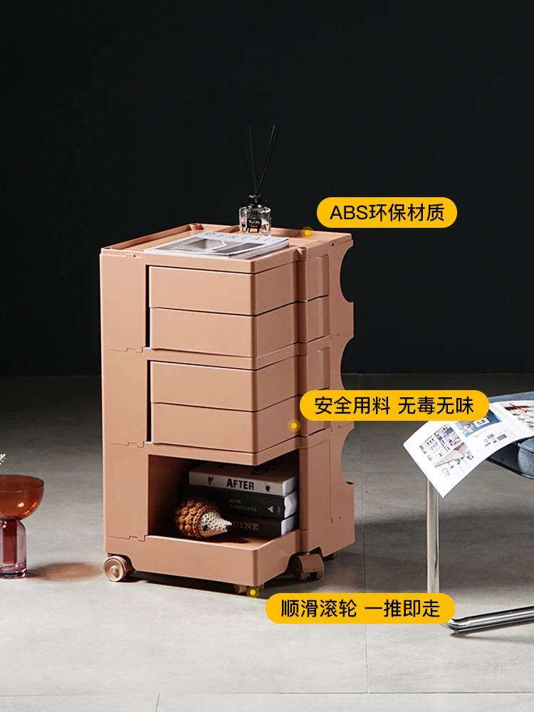 Rotating storage cabinet, movable storage cabinet, minimalist small unit household dormitory storage bedside cabinet