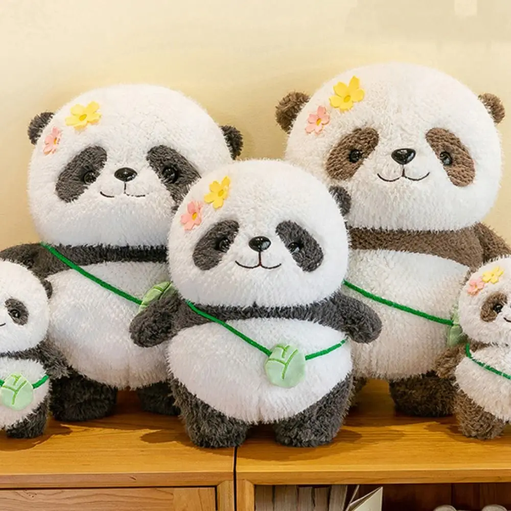 PP Cotton Flower Panda Plushies Dolls Fluffy Collection Zongzi Panda Plush Doll Ins Cartoon Zongzi Panda Stuffed Toy