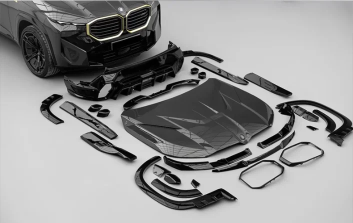 

Для BMW XM G09 2023-2026 Передняя губа Туфли Капоты Задний багажник Диффузор Спойлер Боковая юбка Колесо Брау Настоящий сухой карбоновый комплект кузова LD