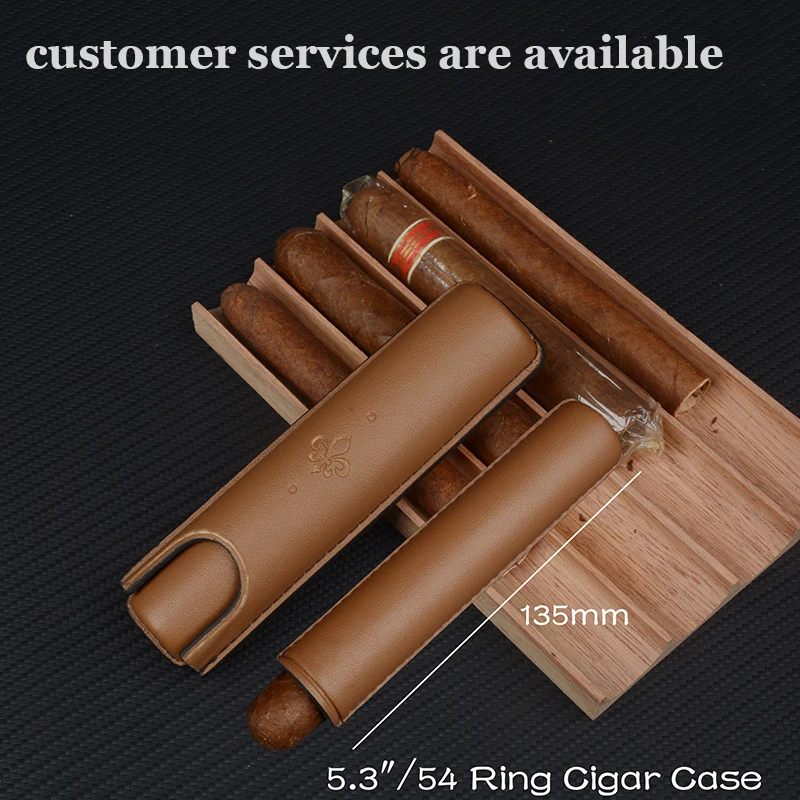 

Кожаный футляр для сигар на одну трубку, 22 мм, дорожный хьюмидор для сигар, мини-коробка для сигар 5,3 дюйма для кубинских сигар, лучший аксессуар для сигар