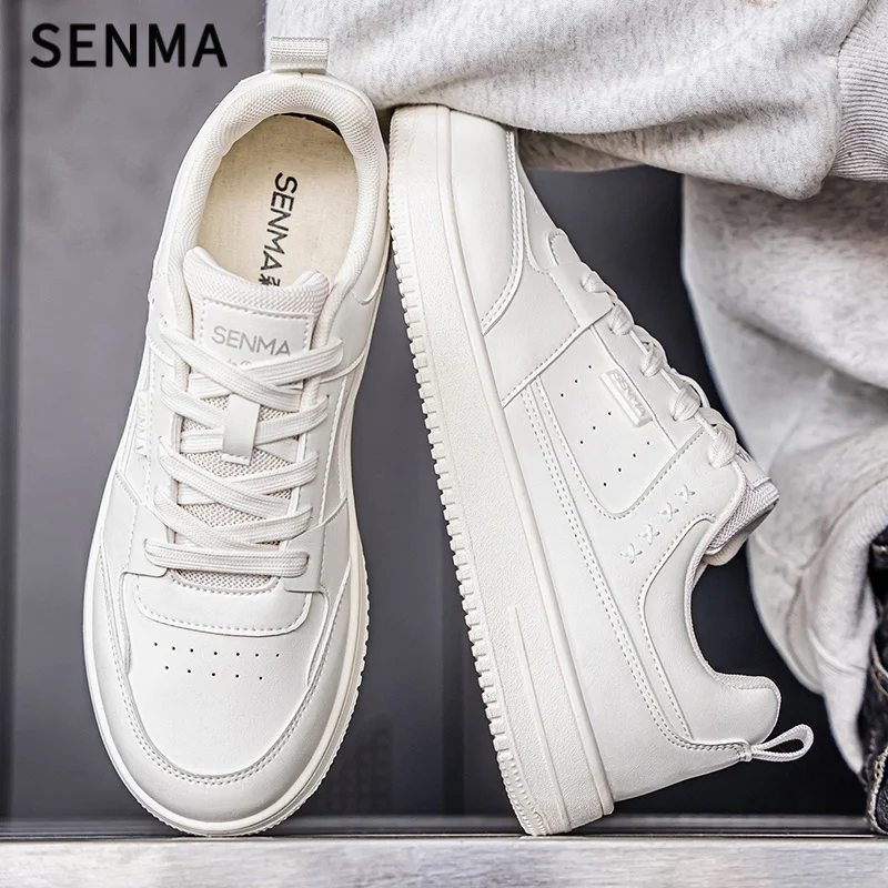 SENMA Men's Shoes 2025 Autumn New Original Sports Board Shoes Breathable Versatile Casual Flat Shoes Trendy Skateboard Shoes