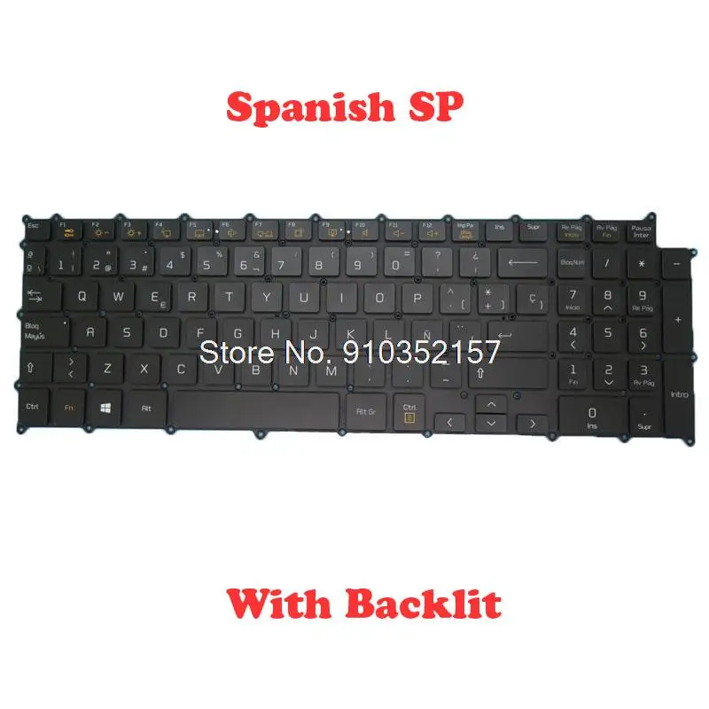 

JP SP Backlit Keyboard For LG 17Z90N 17Z90N-V -VA7WK 17Z90N-N 17Z90N-R 17Z90N-V.AA75A3 17Z90N-N.APW9U1 17ZD90N Japanese Spanish